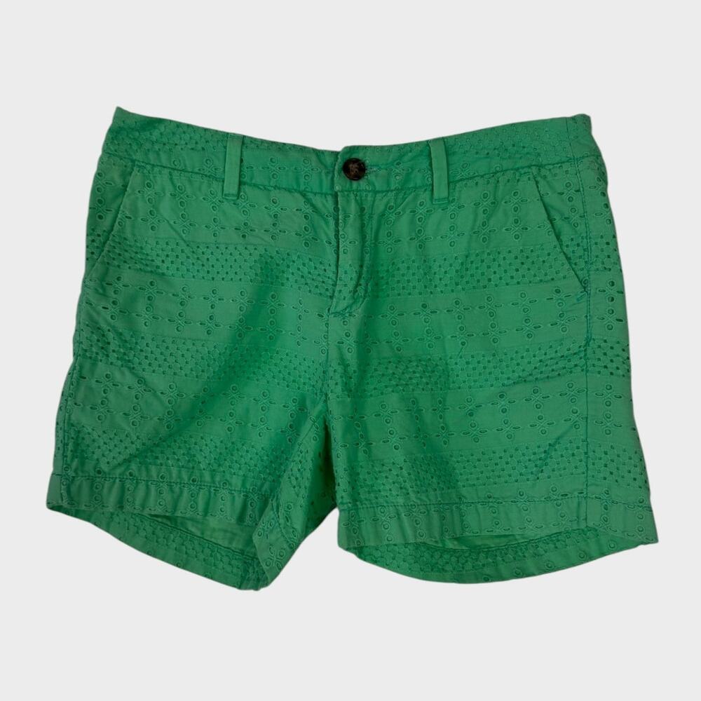 Merona Cotton Green Eyelet Shorts Size 4